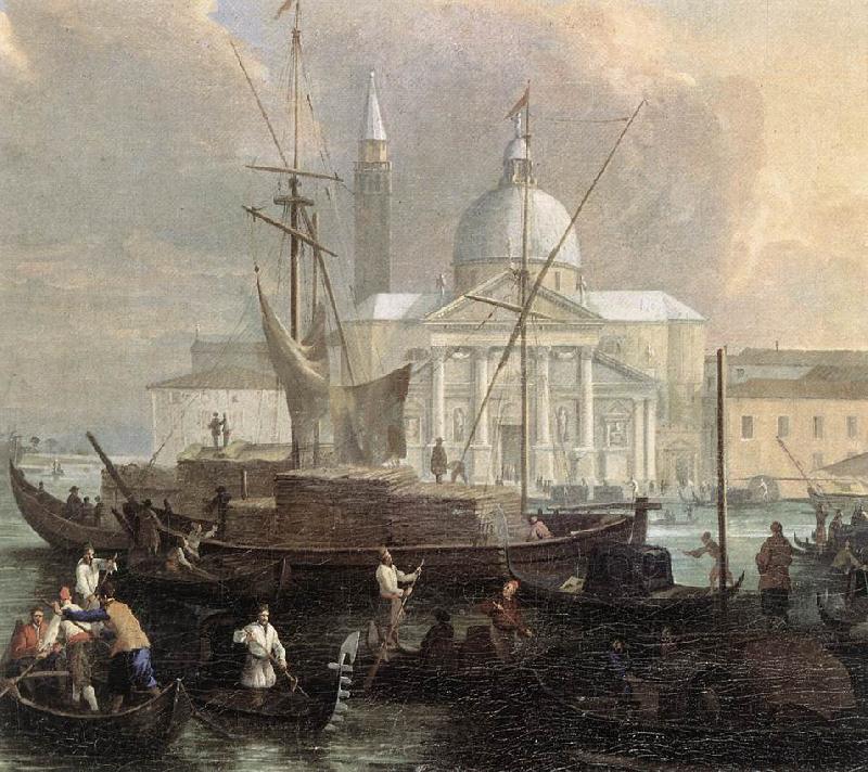 CARLEVARIS, Luca The Sea Custom House with San Giorgio Maggiore (detail) fg Norge oil painting art
